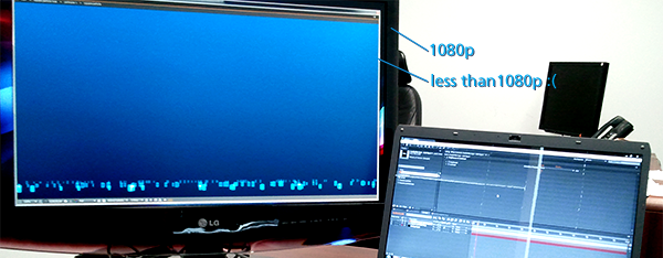 screenshot of window not filling the monitor